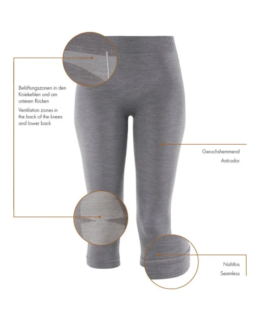 Damen 3/4 Tights Wool-Tech