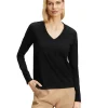 Damen Langarmshirt V-Ausschnitt