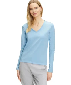 Damen Langarmshirt V-Ausschnitt