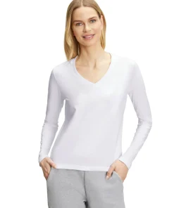 Damen Langarmshirt V-Ausschnitt