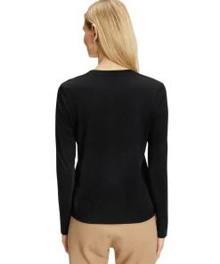 Damen Langarmshirt V-Ausschnitt
