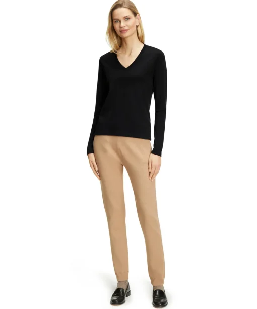 Damen Langarmshirt V-Ausschnitt
