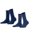Happy Stripe 2-Pack Damen Socken