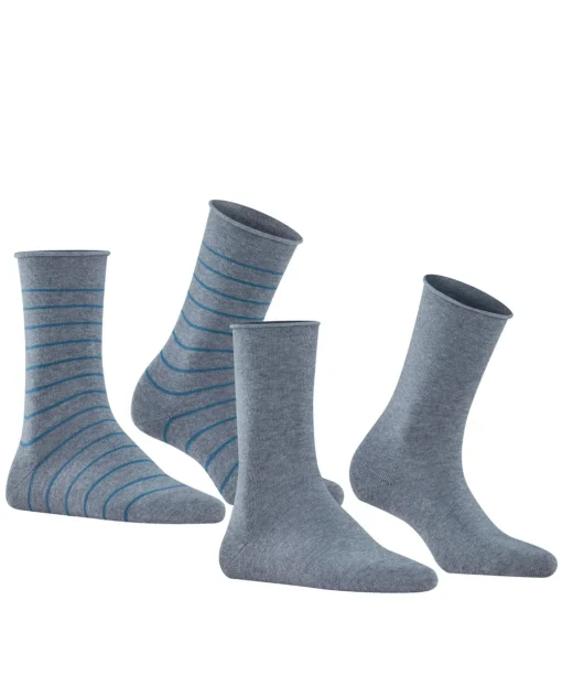 Happy Stripe 2-Pack Damen Socken