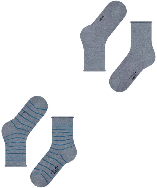 Happy Stripe 2-Pack Damen Socken