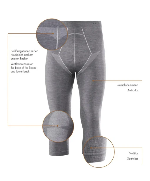 Herren 3/4 Tights Wool-Tech