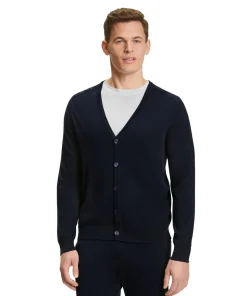 Herren Cardigan Collegekragen