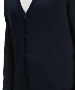 Herren Cardigan Collegekragen