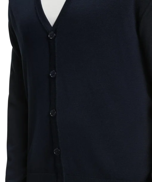 Herren Cardigan Collegekragen