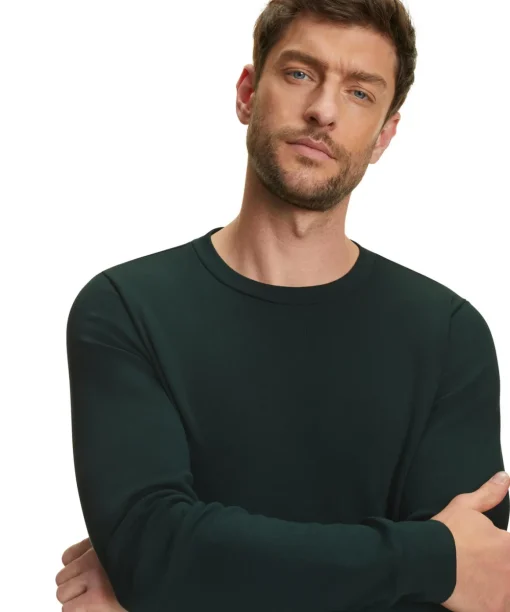 Herren Langarmshirt Rundhals