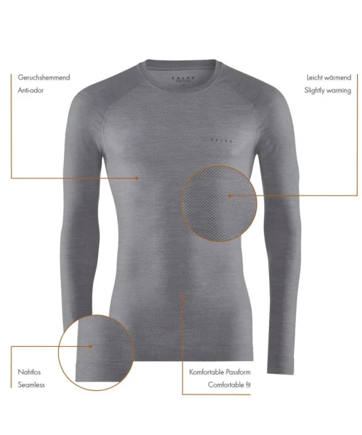 Herren Langarmshirt Wool-Tech Light