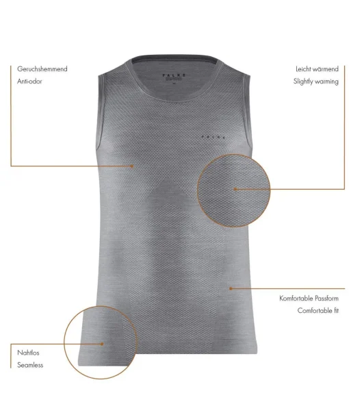 Herren Singlet Wool-Tech Light