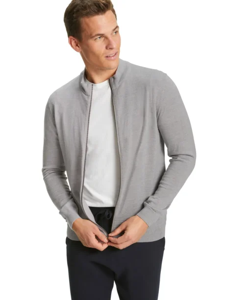 Herren Zip-Jacke Stehkragen