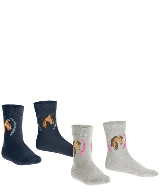 Horse 2-Pack Kinder Socken