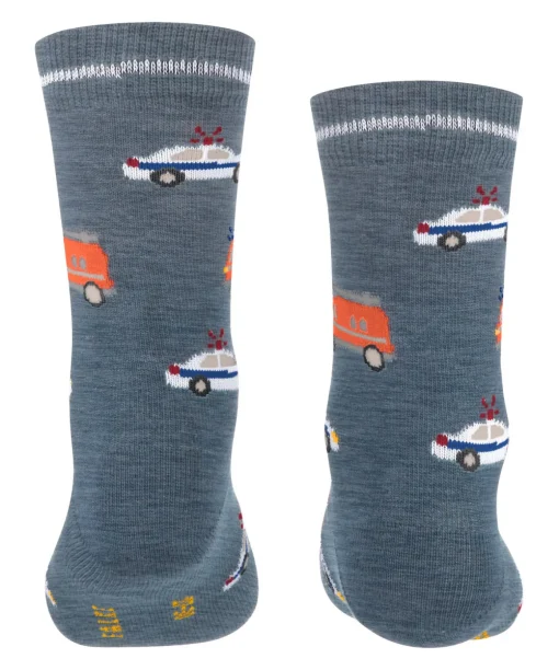 Police And Fire Cars Kinder Socken