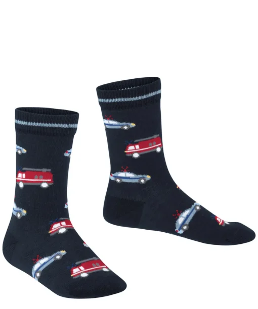 Police And Fire Cars Kinder Socken