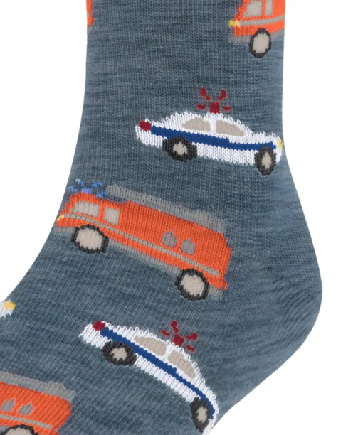 Police And Fire Cars Kinder Socken