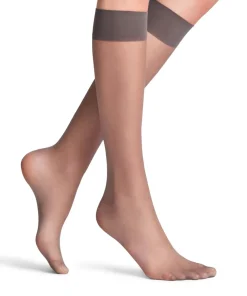 Seidenglatt 15 Den Damen Kniestrümpfe